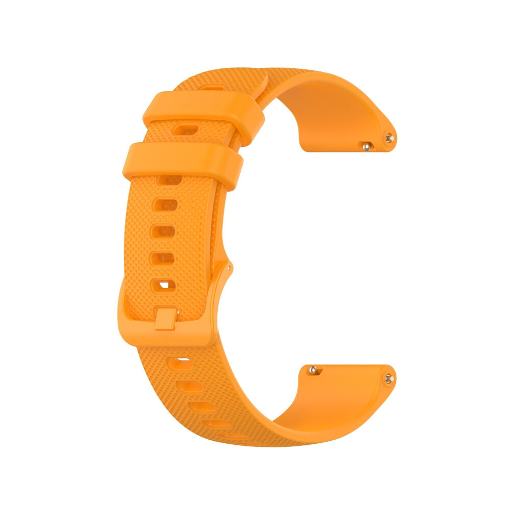 (Yellow) 20mm Width Soft Silicone Watch Band Watch Strap Replacement for Smart Watch