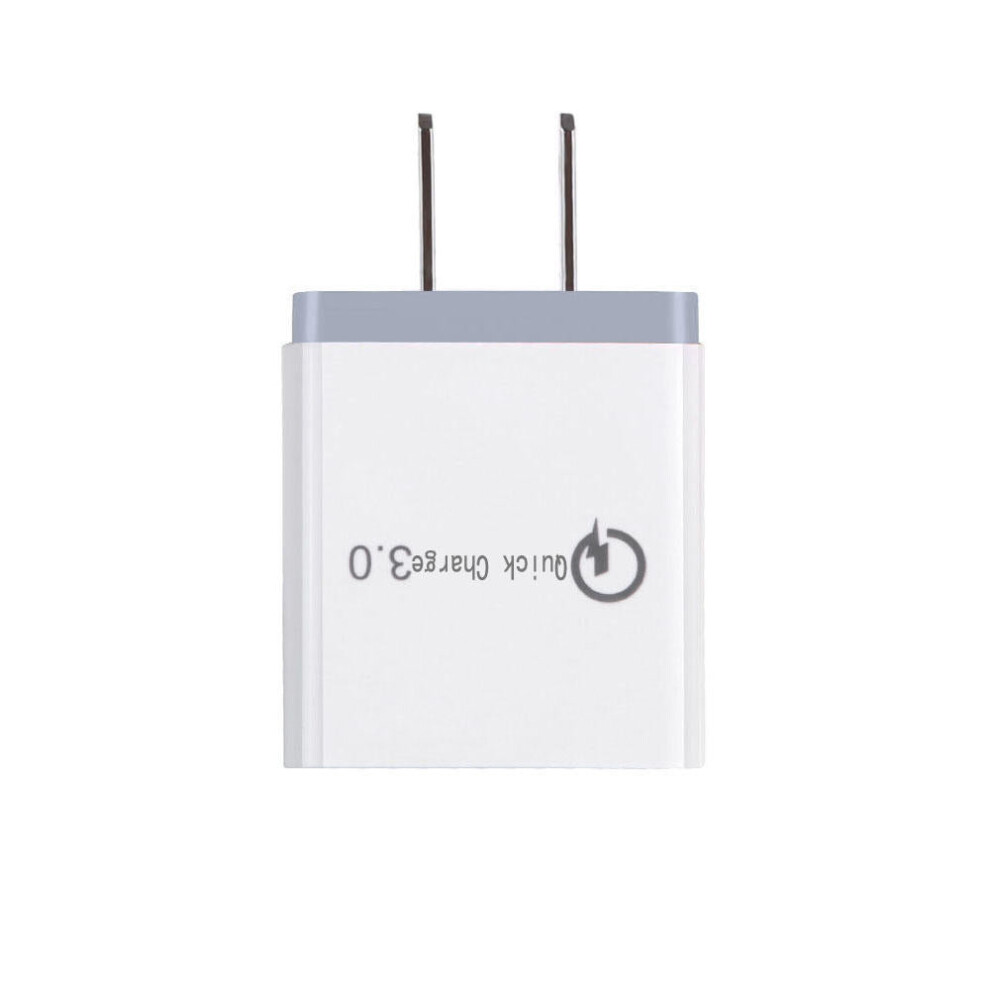(Us) 5V 2.4A Qc 3.0 Usb Charger Power Adapter For Smartphone Tablet Pc White 9078193134391