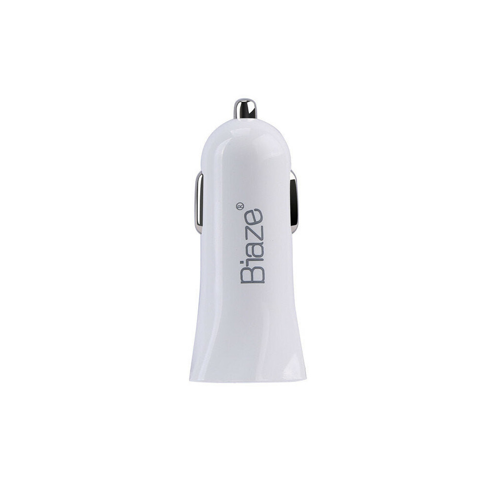 (White) 5V 3.4A Dual USB Port Car Charger Adapter For Tablet Cell Phone