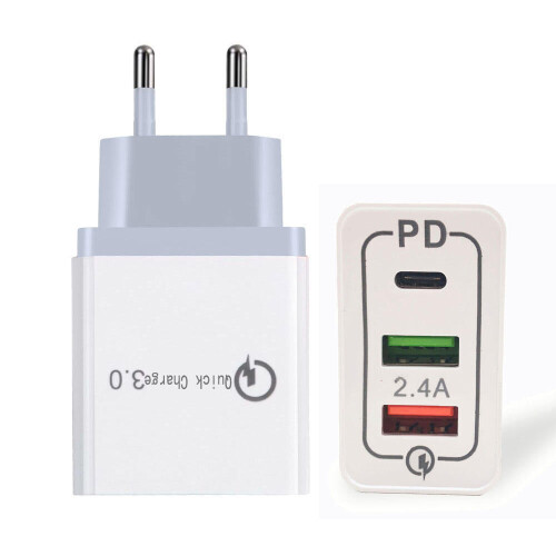 (EU) 5V 2.4A QC 3.0 USB Charger Power Adapter For Smartphone Tablet PC 2