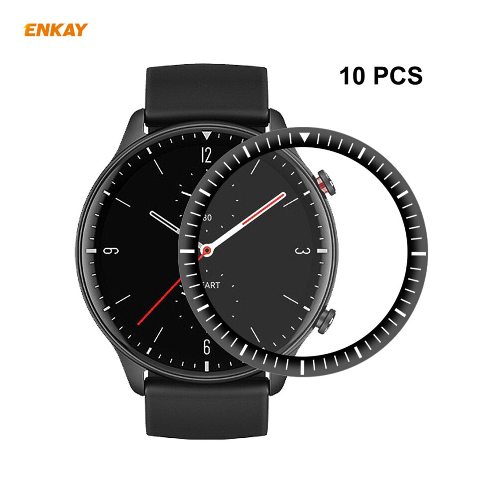 (NO.4) 3D Curved PC Soft Edge + PMMA Full Screen Coverage HD Watch Screen Protector Watch Film for Amazfit GTR 2