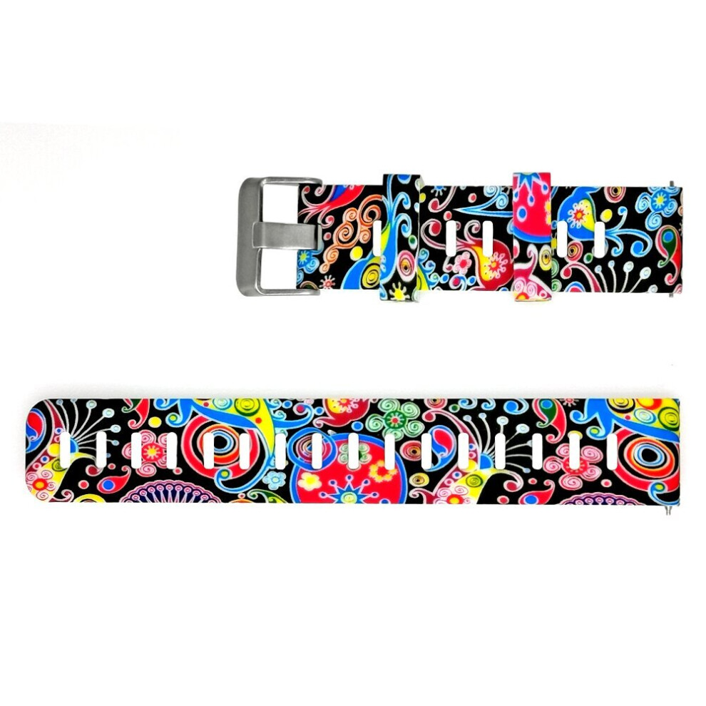 (NO.7) 20mm Personalized Painted Silicone Watch Strap Watch Band