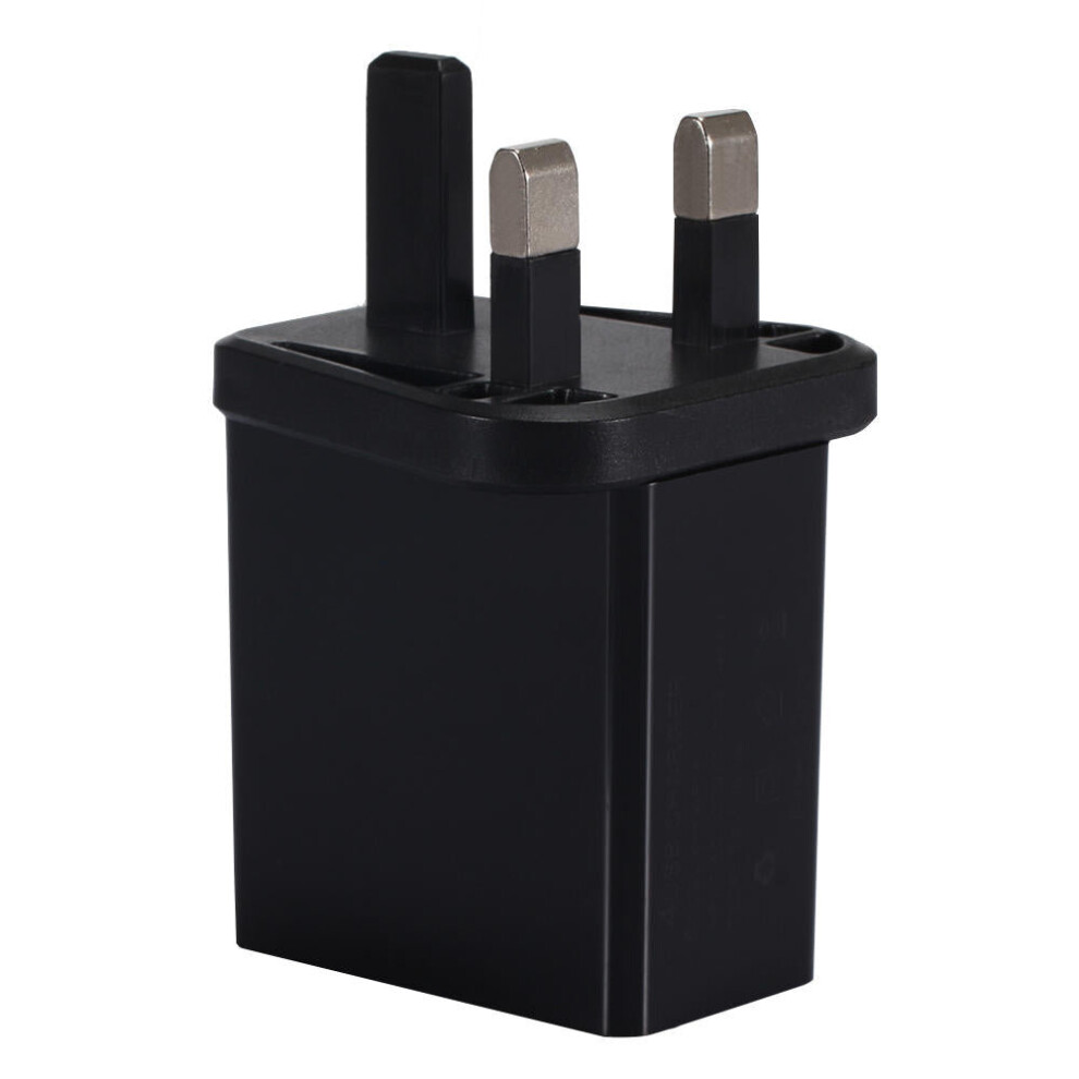 (Black, UK) 4 USB 5V 5.1A Travel Charger Power Adapter For Smartphone Tablet PC