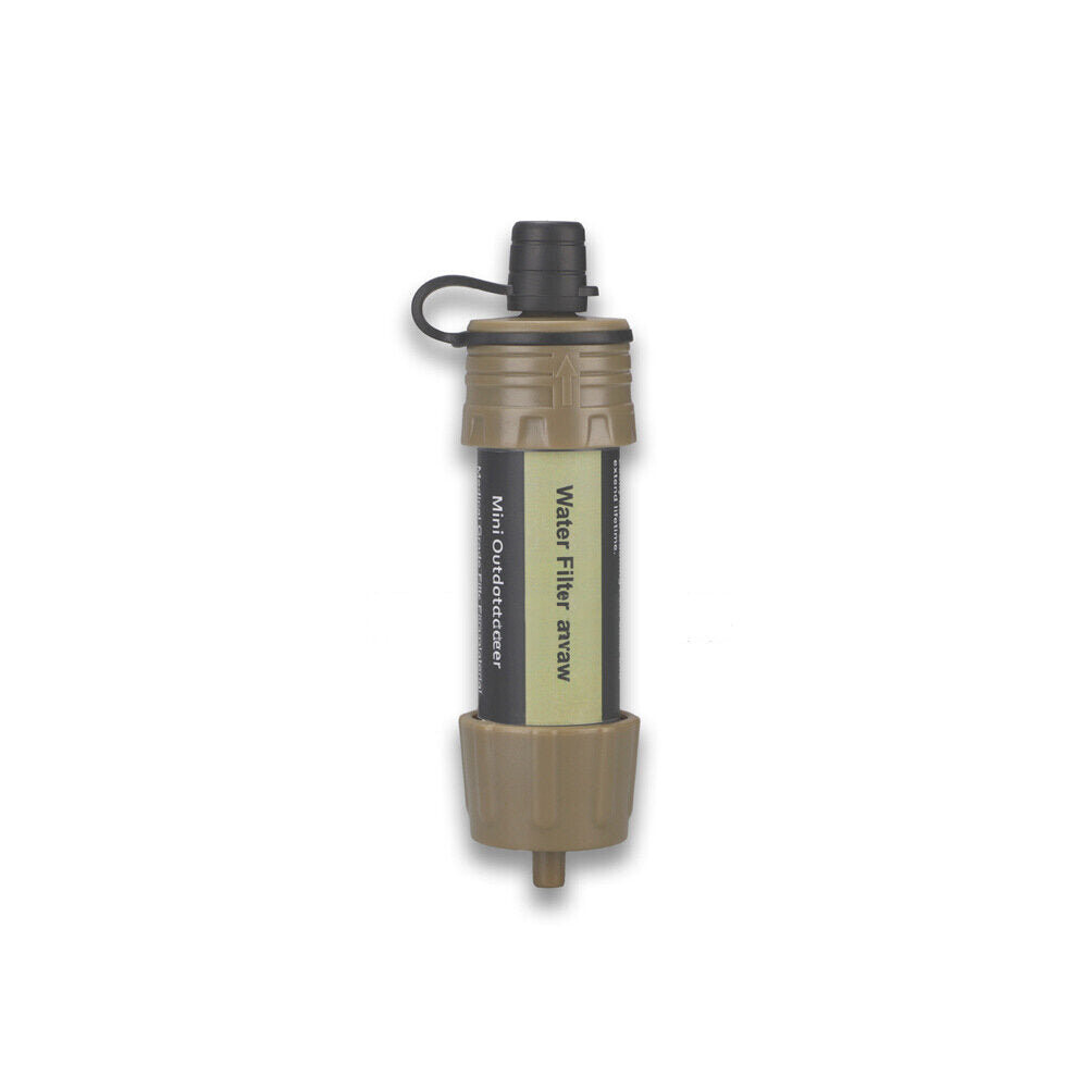 (Army Green) 5000L Water Filter Straw Outdoor Portable Water Filtration Purifier System for Emergency Camping Survival Tool-image-OPC-PBXVZVQ-NEW