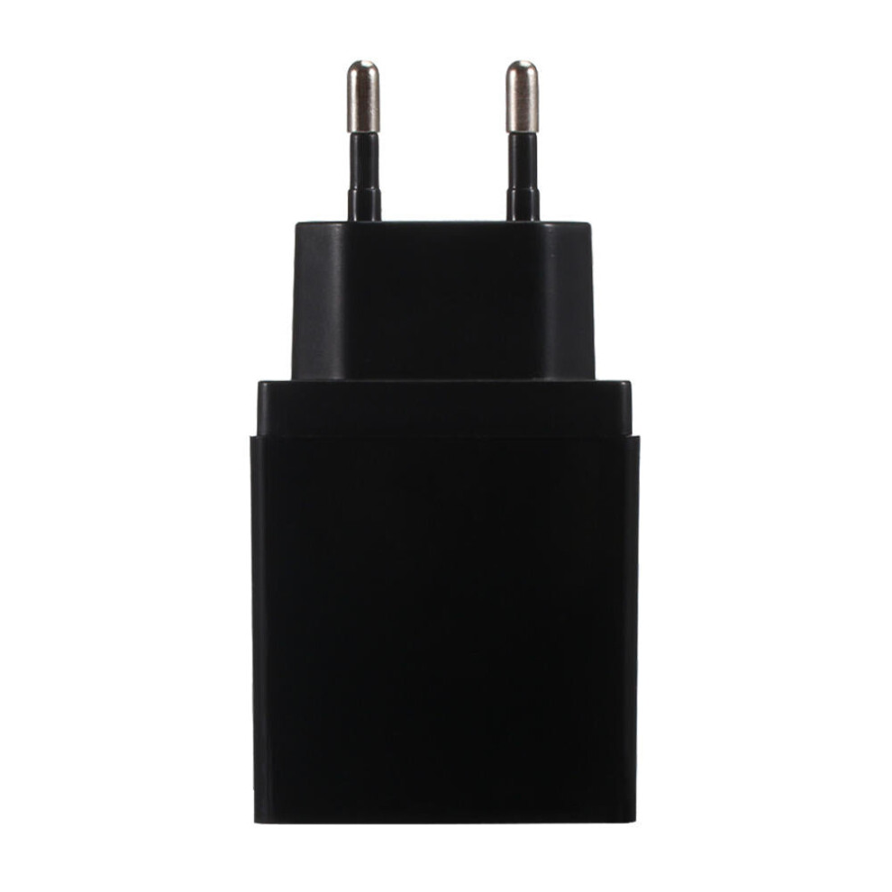 (Black, EU) 4 USB 5V 5.1A Travel Charger Power Adapter For Smartphone Tablet PC