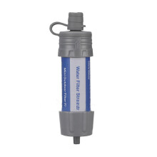 (Grey) 5000L Water Filter Straw Outdoor Portable Water Filtration Purifier System for Emergency Camping Survival Tool