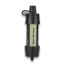 (Black) 5000L Water Filter Straw Outdoor Portable Water Filtration Purifier System for Emergency Camping Survival Tool