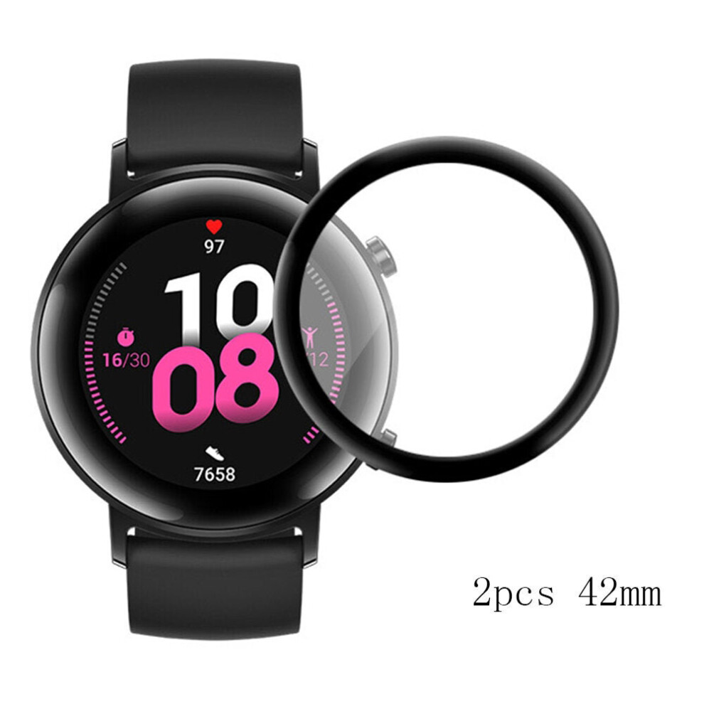 (NO.2) 1Quantity / 2Quantity Curved Full-screen Thermal Bending Film Watch Screen Protector for 46mm / 42mm Smart Watch