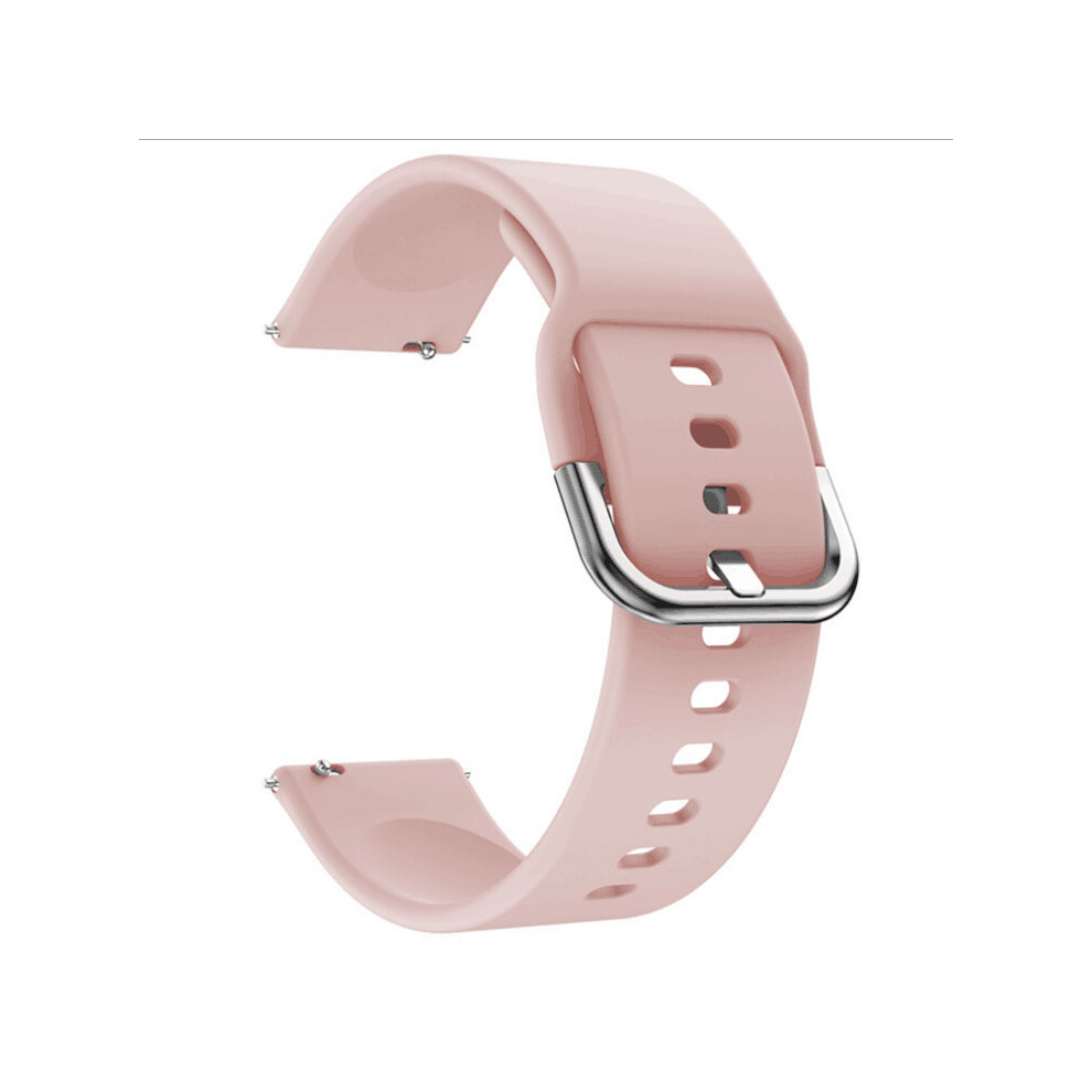 (Pink) 20mm Comfortable Soft Silicone Watch Band Watch Strap Replacement for Smart Watch