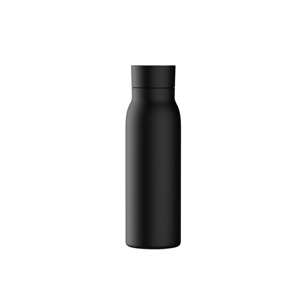 (Black) 400ml Thermos LCD Temperature Display Stainless Steel Insulated Cup Vacuum Water Bottle Camping Travel