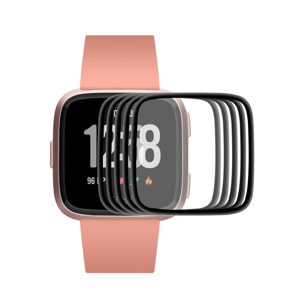 (Type C) 3D Curved PC Full Cover Screen Protector Watch Film for Fitbit Versa 3 Fitbit Sense Smart Watch