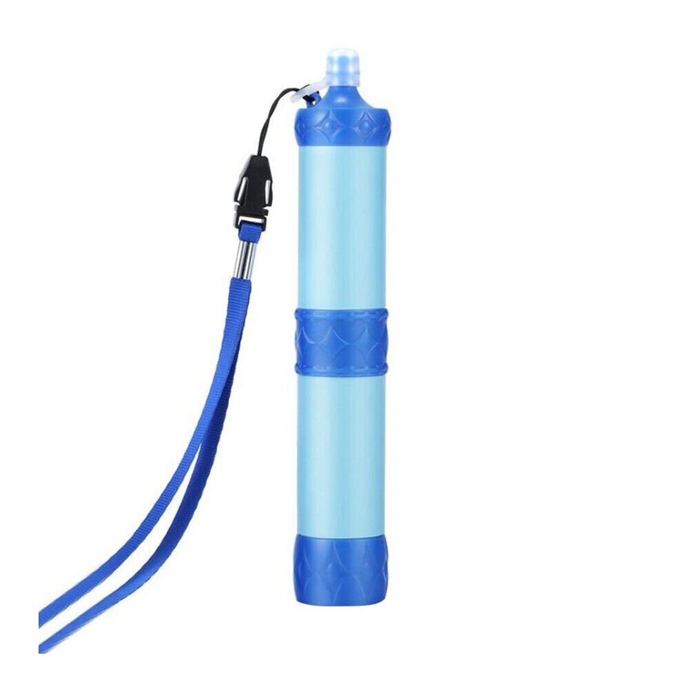 (Blue) 1000L Water Filter Portable Purifier Cleaner Emergency Camping Travel Safety Survival Hydration Drinking Tool