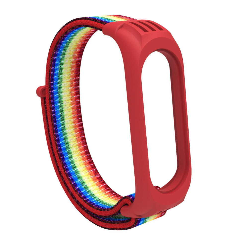 (9) 2-IN-1 Comfortable Nylon Watch Strap Band + TPU Watch Case Cover Replacement for Xiaomi Mi Band 5 / Xiaomi Mi Band 4 / 3