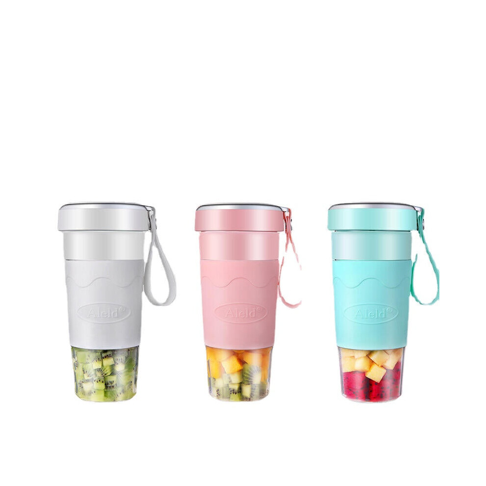 (White) 400ml Wireless Electric Juicer Fruit Maker Portable Travel USB Blender Accompany Cup