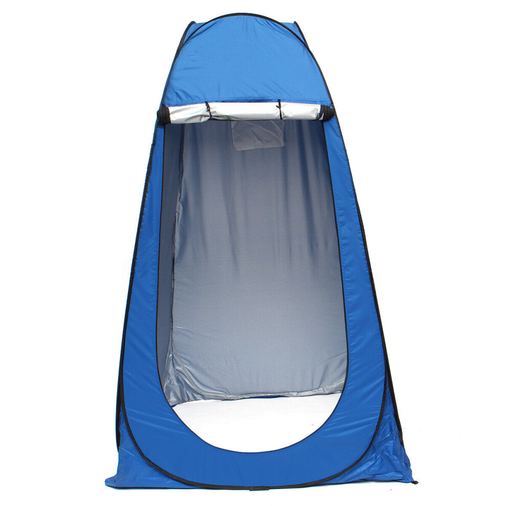 (Blue) 1-2 People Outdoor Camping Automatic Tent Portable Sunshade Change Room Waterproof UV Protection