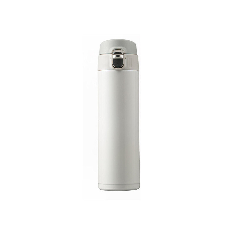 (White) 500ML Vacuum Thermos 304 Stainless Steel Insulated Cup Lightweight Water Bottle Outdoor Camping Picnic