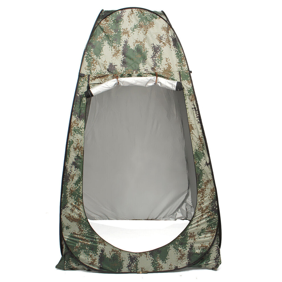 (Camouflage) 1-2 People Outdoor Camping Automatic Tent Portable Sunshade Change Room Waterproof UV Protection