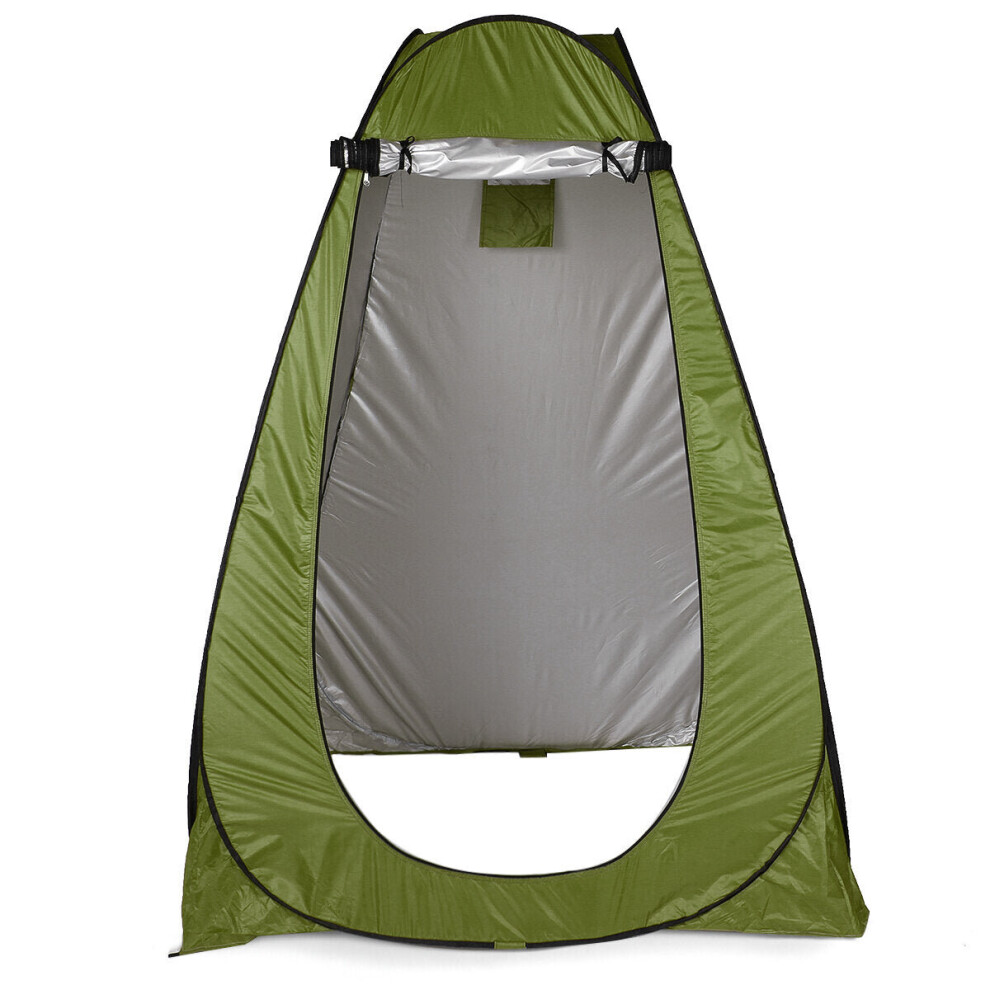 (Army Green) 1.5x1.5x1.9M 2 Window Privacy Shower Toilet Camping Tent UV Protection Waterproof Bathing Shelters Folding Portable Canopy
