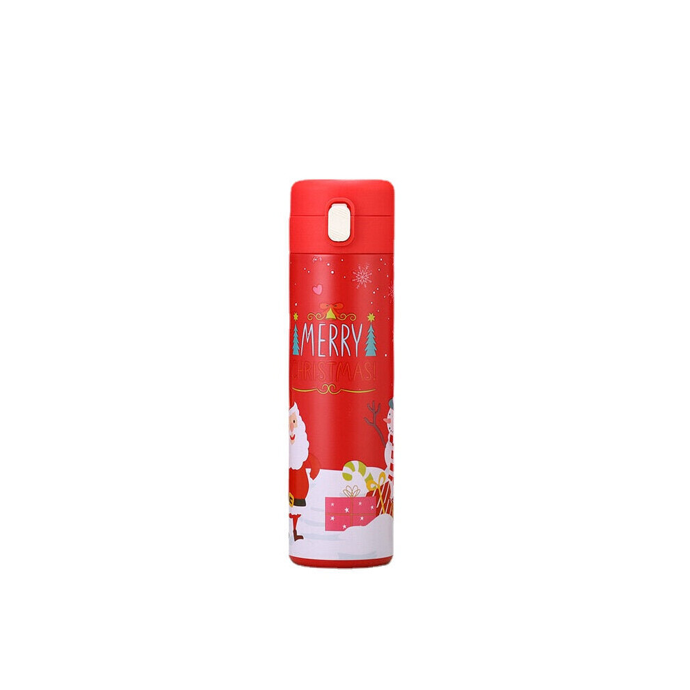 (Red) 500ml Christmas Vacuum thermos LCD Temperature Display Water Bottle Stainless Steel Double Wall Insulated Cup-image-OPC-PBXVZXX-NEW