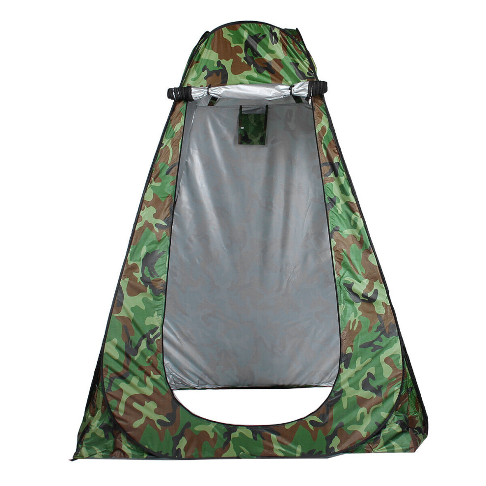(Dark Green) 1.5x1.5x1.9M 2 Window Privacy Shower Toilet Camping Tent UV Protection Waterproof Bathing Shelters Folding Portable Canopy