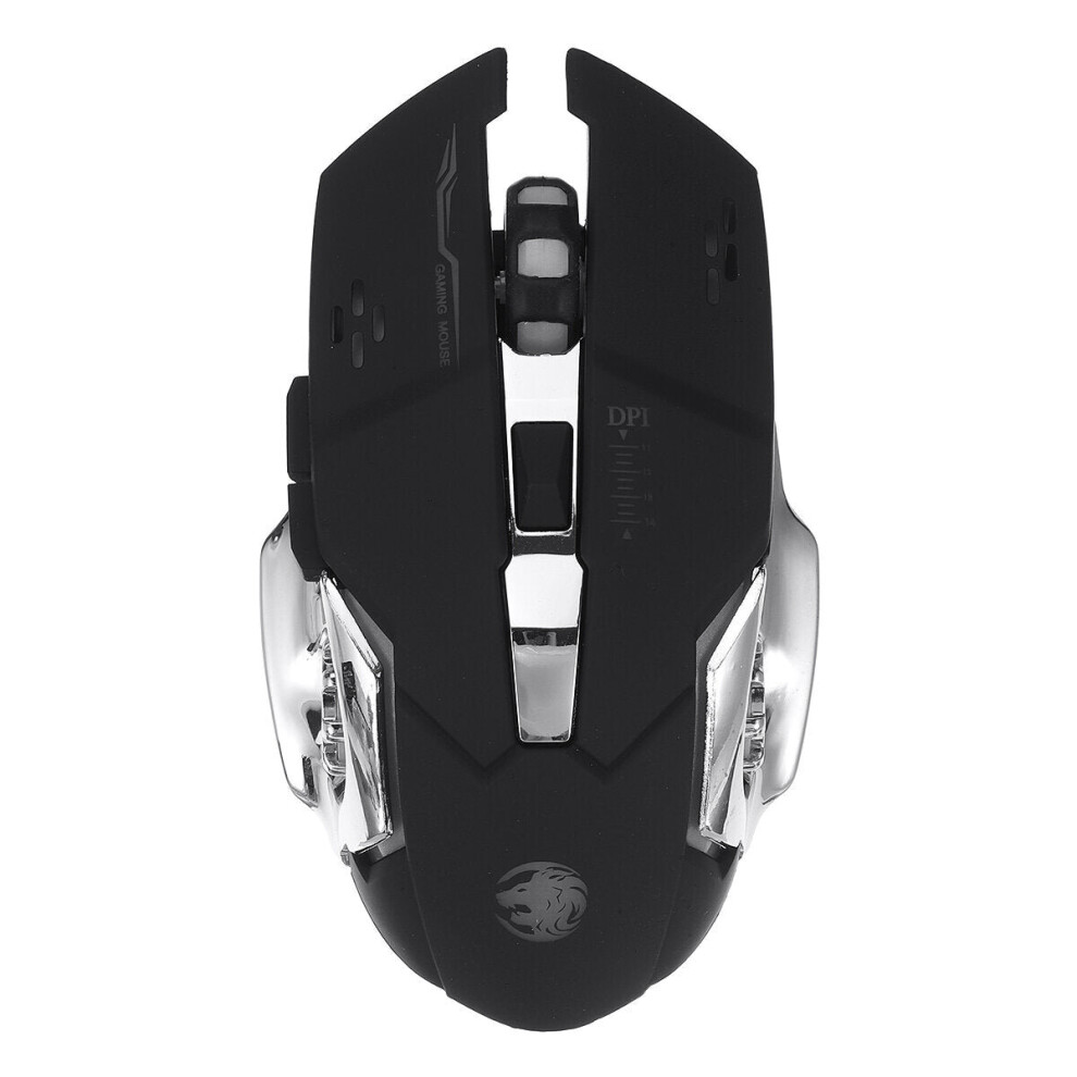 () 2.4 Ghz Wireless Mouse 1600Dpi Rechargeable Breathing Led Optical Mice With Usb Receiver For Pc Laptop Desktop Black/Light 6112212792056