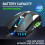 (Black) 2.4G Wireless Gaming Mouse 7 Buttons Adjustable 1000-2400DPI LED Breathing Light Rechargeable Mouse 7