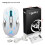 (Black) 2.4G Wireless Gaming Mouse 7 Buttons Adjustable 1000-2400DPI LED Breathing Light Rechargeable Mouse 12