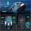 (Black) 2.4G Wireless Gaming Mouse 7 Buttons Adjustable 1000-2400DPI LED Breathing Light Rechargeable Mouse 9