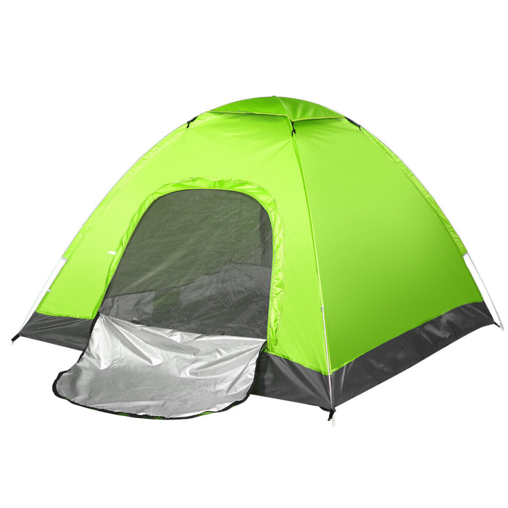 (Green) 3-4 Person Automatic Family Camping Tent Waterproof Sunshade Canopy Ultralight Instant Awning