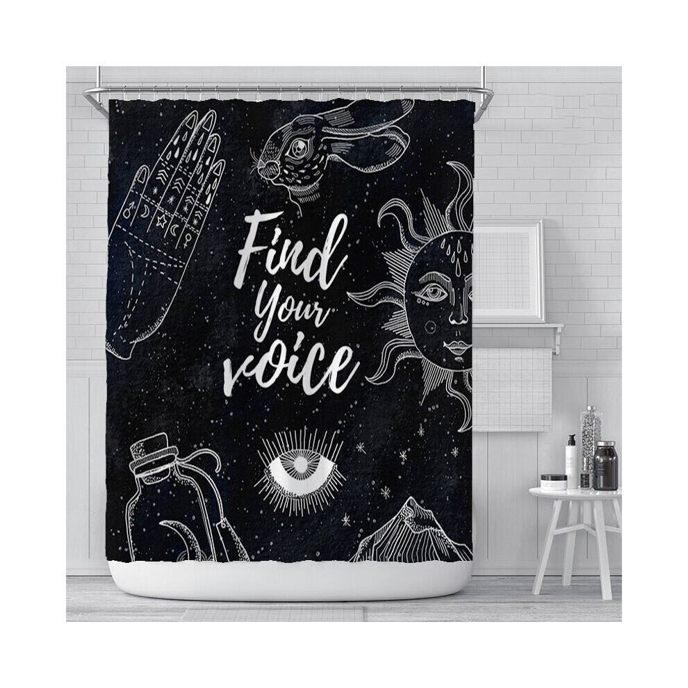 (B) 180x180cm Waterproof Shower Curtain Star Shower Curtain Digital Printing Polyester Shower Curtain for Bathroom Decor