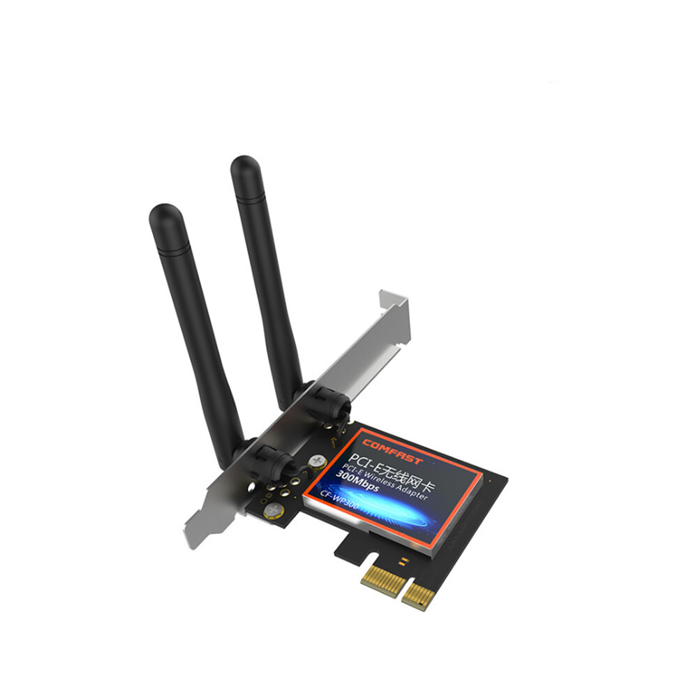 300Mbps 2.4GHz PCIE WiFi Wireless Networking Adapter LAN Card for Desktop Computer