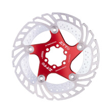 (Red, 180mm) 140/160/180/203mm Aluminum Alloy Steel Metal Heat Dissipation Six Spike Disks Bicycle Floating Discs Mountain Bike Floating Discs