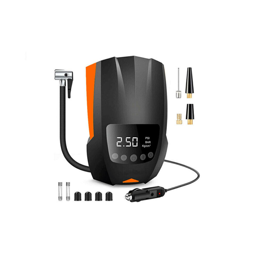 12V Digital Display Portable Multifunction With Lighting Function Car Bike Universal Bicycle Tire Pump Mountain Bike Inflator Pump