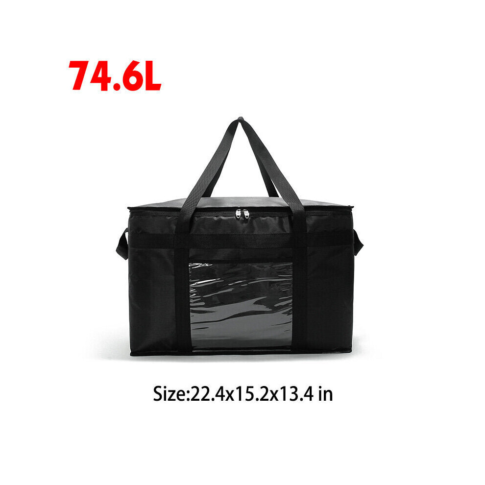 (2XL) 29.2/34.8/58.3/51.4/74.6L Food Delivery Bag Thermal Insulated Takeaway Bag Camping Picnic Bag