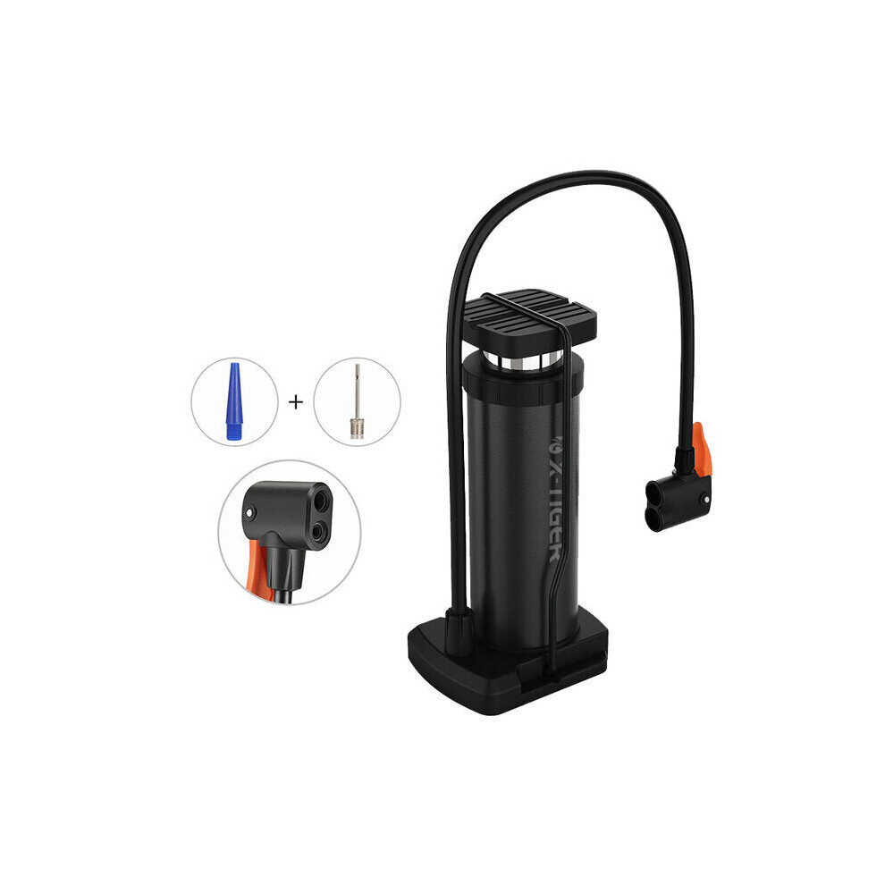 (Black, General) 120PSI Bike Pump Mini Portable Bicycle AV FV General Foot Pump with Pressure Gauge Accessories for Ball Car Motorcycles