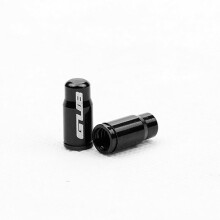 (Black) 50Pcs Aluminum Alloy Bike Bicycle Presta Valve Cap CNC Cycling Dustproof Air Cover