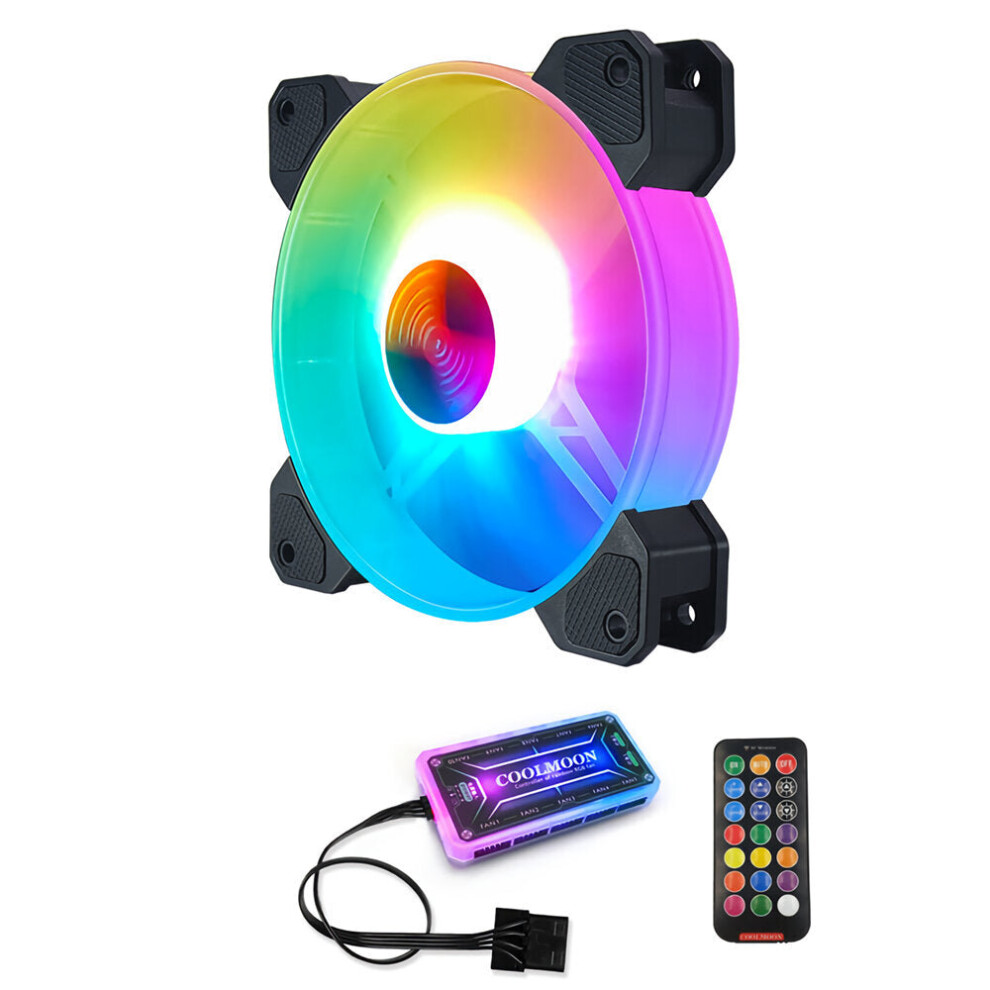 (1pc) 12cm RGB Cooling Fans Quiet Computer Case Chassis Fan Computer PC Cooler for PC Computer CPU