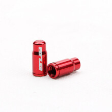 (Red) 50Pcs Aluminum Alloy Bike Bicycle Presta Valve Cap CNC Cycling Dustproof Air Cover