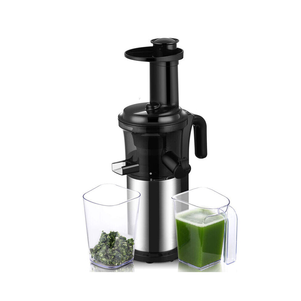 200W 40RPM Stainless Steel Masticating Slow Auger Juicer Machine Fruit and Vegetable Squeezer Press Juice Maker