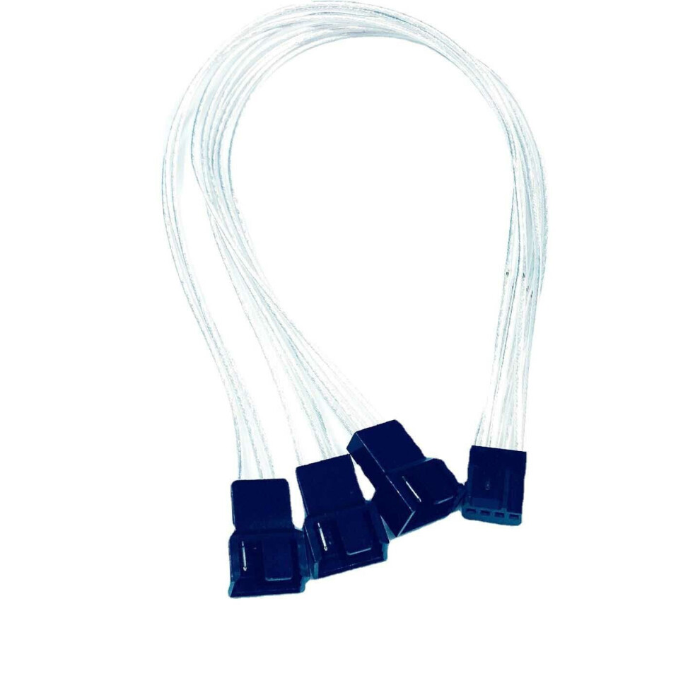 (3Pin Interface) 4Pin Pwm Fan Cable Cooling 1 To 3 Ways Splitter Sleeved Extension Braided Cable 6112212776995