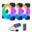 (1pc) 12cm RGB Cooling Fans Quiet Computer Case Chassis Fan Computer PC Cooler for PC Computer CPU 10