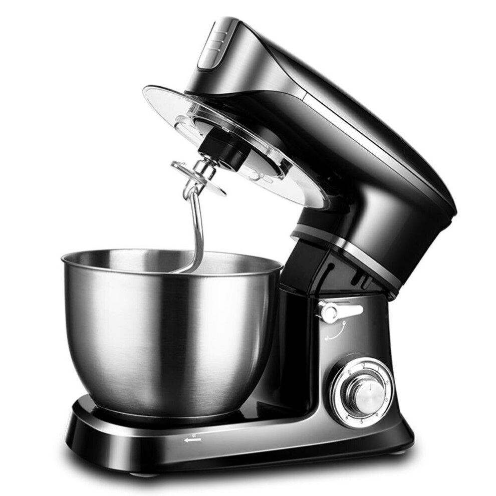 (Silver) 1300W Kitchen Electric Mixer Kneading Dough Machine Egg Beater Electric Mixer Cream Whipping Machine For Home Baking