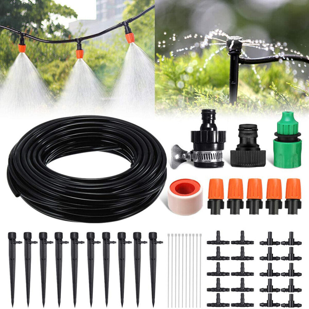 Products 45Pcs 50ft/15m Drip Irrigation Kit Garden Irrigation System with Distribution Tubing Hose Adjustable Nozzles