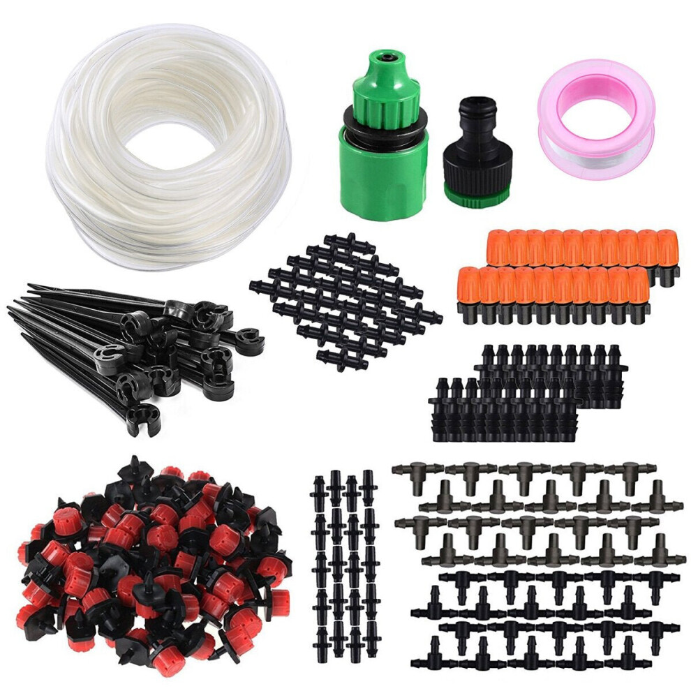 Products 164pcs Drip Irrigation System Micro Drip Irrigation Kit DIY Patio Plant Watering Kit Garden Irrigation System