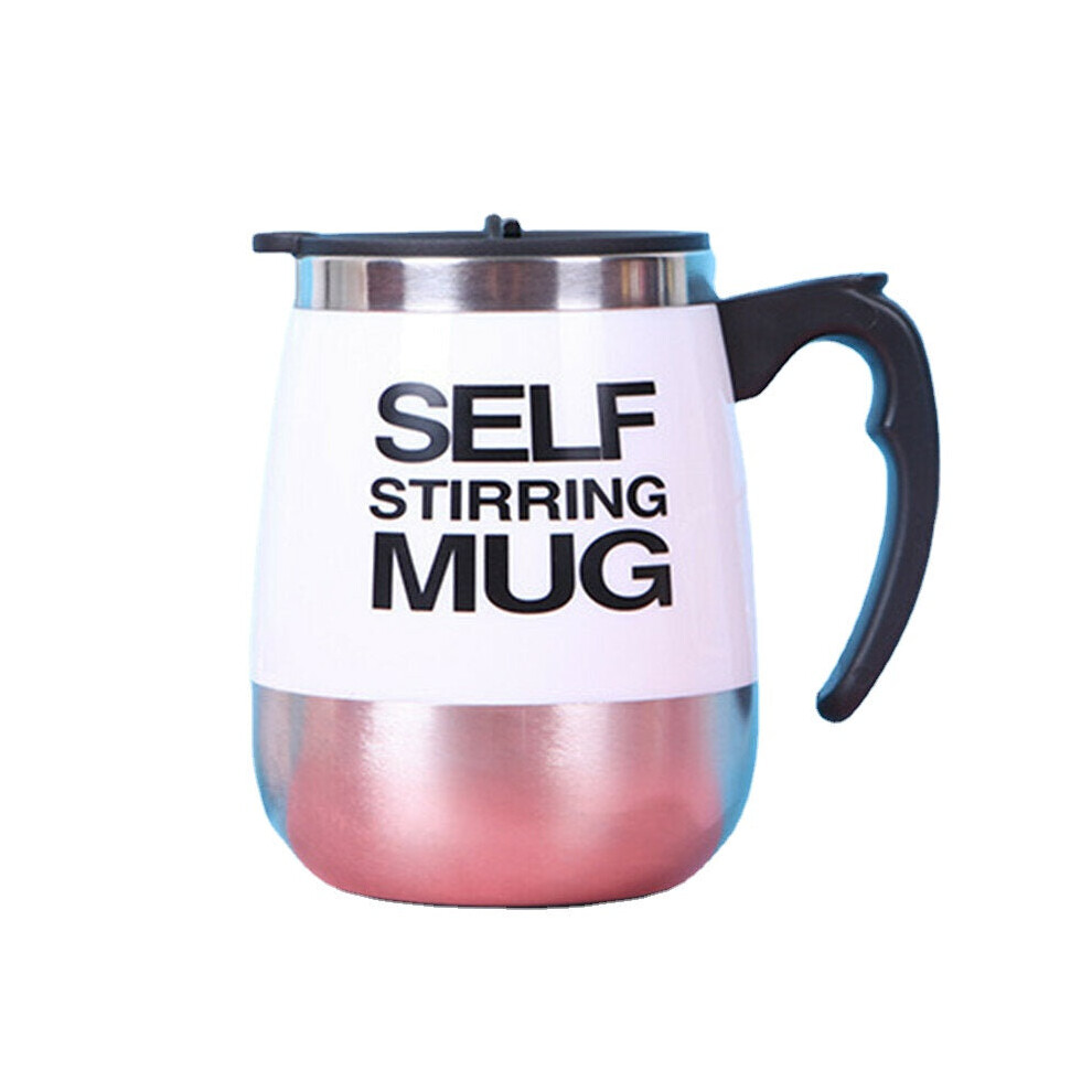 (A) 400/450ml Automatic Electric Magnetic Self Stirring Mug Coffee Milk Mixing Mug Smart Stainless Steel Juice Mix Cup