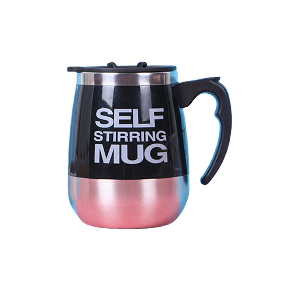 (D) 400/450ml Automatic Electric Magnetic Self Stirring Mug Coffee Milk Mixing Mug Smart Stainless Steel Juice Mix Cup