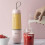 (Pink) 350ml Portable Electric Fruit Juicer Mini Blender Cup 1