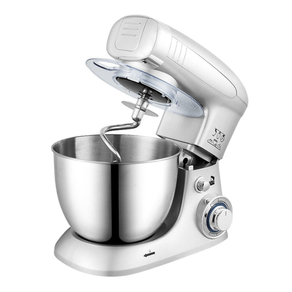 (Silver) 1000W Kitchen Electric Blender Juicer Kneading Dough Machine Egg Beater Electric Mixer Cream Whipping Machine Mutifunciton Cooking Machine