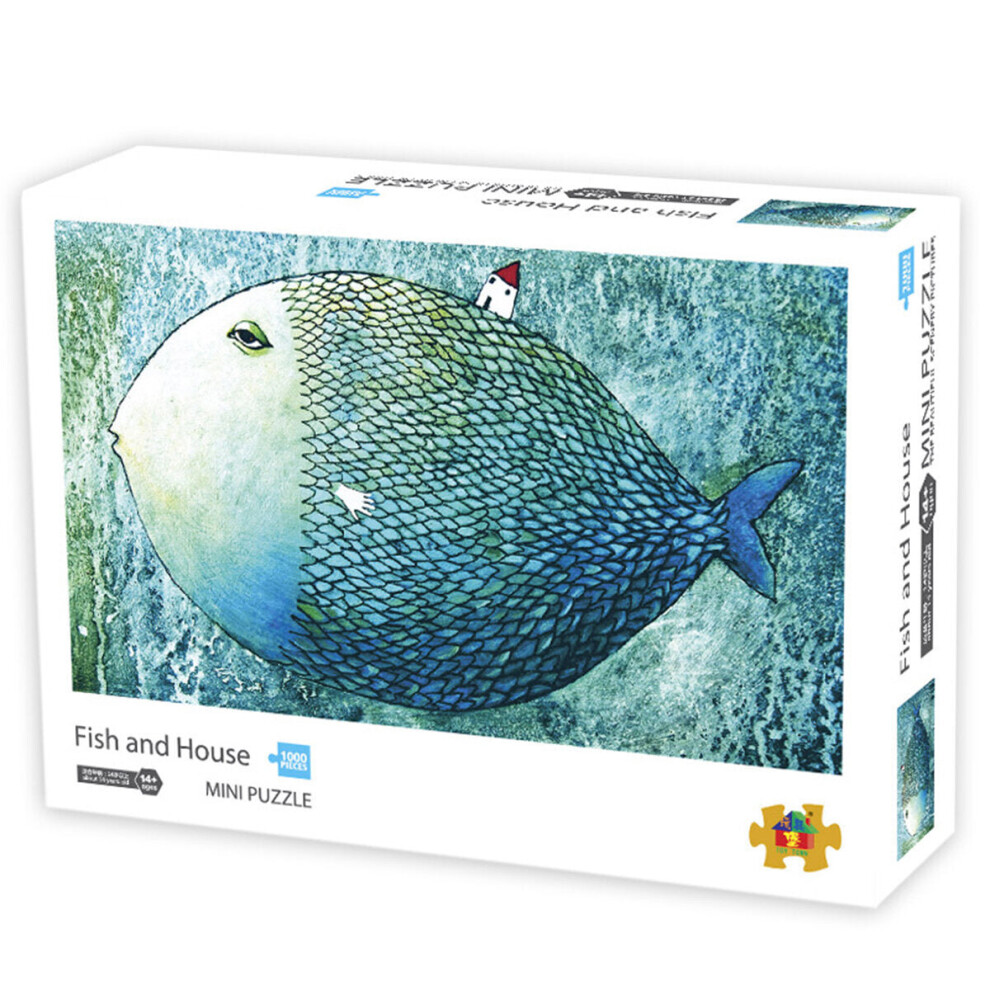 (16) 1000 Pieces Jigsaw Puzzles Fish House Time Square London Landscape Jigsaw Puzzle Toy for Adults Children Kids Educational Games Toys