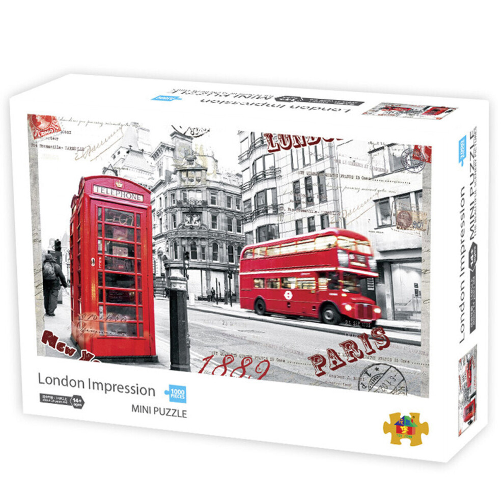 (18) 1000 Pieces Jigsaw Puzzles Fish House Time Square London Landscape Jigsaw Puzzle Toy for Adults Children Kids Educational Games Toys